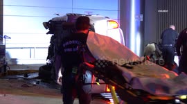 US, Phoenix: Phoenix Fiery Rollover Crash At Sky Harbor International Airport With Sound On Tape