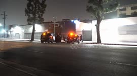 US, Los Angeles: Historic South-Central Los Angeles Burglars Caught On Roof Of Building