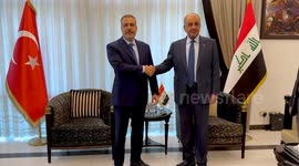 Turkish FM Fidan meets with Iraqi Defense Minister Abbasi in Baghdad