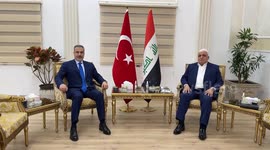 Turkish FM Fidan meets Hashd al-Shaabi Commission Chairman al-Fayyad in Baghdad