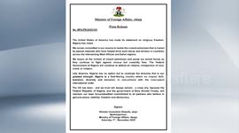 Nigeria: Nigerian gov't refutes US President's claim of large-scale killing of Christians