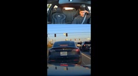 Rolling Coal Next to Cop Car