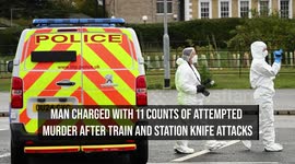 Man Charged With 11 Counts of Attempted Murder After Train and Station Knife Attacks