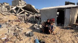 Palestinian mother of six struggles to survive amid rubble of destroyed home in Khan Younis
