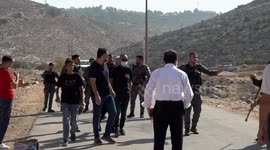 Illegal Israeli settlers plow Palestinian farmland in Hebron to seize land