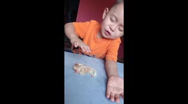 Boy Prays Over Dying Chick