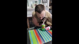 Monkey Shares a V-8 With His Friend