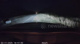 Tire on roadway causes two-vehicle collision in Krasnodar, Russia