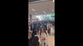 Long lines and delays at Houston airport amid government shutdown in Houston, USA