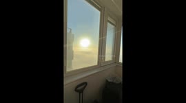 Stunning sunrise view above the fog in Beijing, China