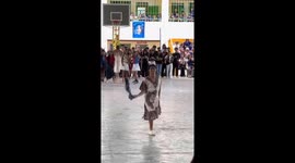 Hilarious basketball game brings laughter at school sportsfest in Isabela, Philippines
