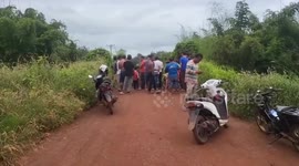 Bridge collapses from weight of overloaded truck carrying cassava