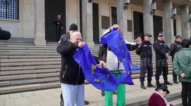 Bulgaria: Protest - Christine Lagarde - EUR currency