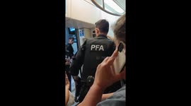 Police officer pushes woman from train when she complains about 'abuse of power'