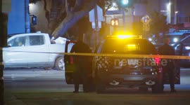 US, Los Angeles: Crenshaw Pursuit Termination Standoff With Armed Suspect Part 1
