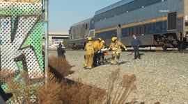 US, Los Angeles: Northridge Train Strikes Pedestrian Investigation Underway