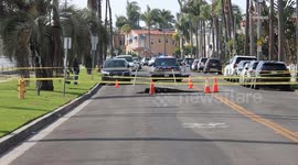 US, Los Angeles: Long Beach Bayshore Avenue Sinkhole