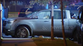US, Los Angeles: Crenshaw Pursuit Termination Standoff With Armed Suspect Part 2 Graphic Content
