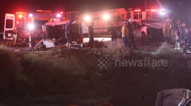 US, Bakersfield: Shafter 2 In Critical Condition With Mini Van Submerged In 2-Vehicle Crash