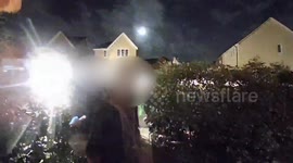 Doorbell cam captures trick-or-treaters banging and kicking front door