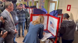 NJ-Gov: Mikie Sherrill casts ballot, then high-fives election workers