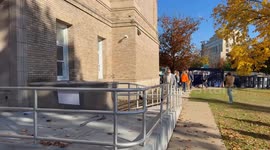 NJ-GOV: Sherrill arrives at her polling location, waves to media