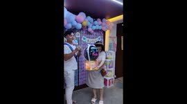 Excited wife jumps for joy as gender reveal shows it's a girl