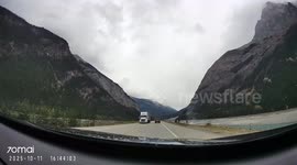 Car Drives Off Highway Into Water