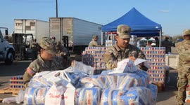 US, Bakersfield: Bakersfield California National Guard Deployed in Wake of SNAP Benefits Cut Due to Government Shutdown With Sound On Tape