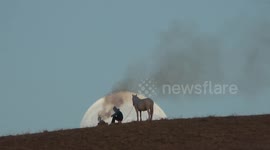 Full moon creates stunning view over eastern Türkiye