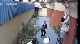 Two-year-old boy left dangling after getting head trapped in balcony bars, neighbours team up to perform rescue