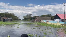Lake Naivasha rises, flooding homes and displacing families in Naivasha, Kenya