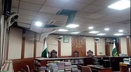 Gas cylinder explosion damages Supreme Court courtroom in Islamabad, Pakistan