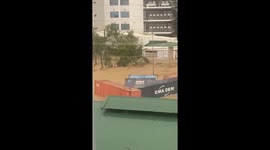 Typhoon Kalmaegi sweeps away shipping containers in floods