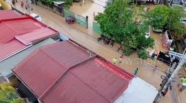 Typhoon Kalmaegi causes severe flooding captured in drone footage