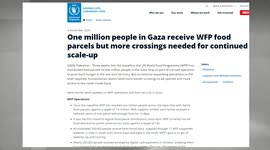 WFP urges opening of more crossings to deliver much needed aid into Gaza