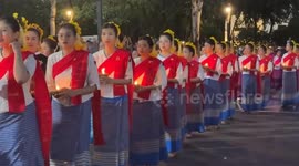 Thousand of candles lit for annual Buddhist lantern festival in Thailand