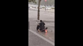 Heavy downpour causes severe flooding in Shanghai, China