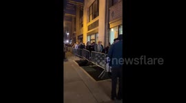 US: The line for Zohran Mamdani's election watch party in New York