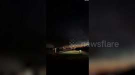 Thick black smoke fill the air after UPS plane crash in Louisville