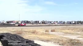 Lost Tesla drives onto race track - in middle of superbike competition