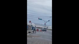 Powerful Waves Batter the Coast at Seven Miles Bull Bay