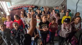 Gaza’s displaced children struggle to study in UNRWA shelter school