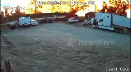 Terrifying moment UPS plane erupts into a fireball