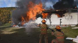 Junior firefighters learn hose basics