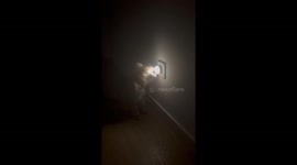 Orange Cat Tries to Eat a Nightlight