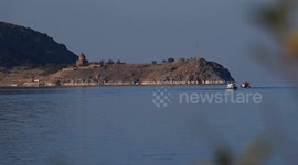 Stunning scenes as full moon rises over Türkiye's Akdamar Island