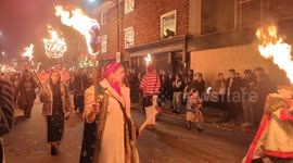 Lewes turns out in force for their annual Guy Fawkes Bonfire night commemorations.
