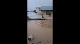 Woman trapped on second floor during severe flood in Cebu, Philippines