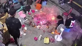 Grill explodes as friends cook food in front yard